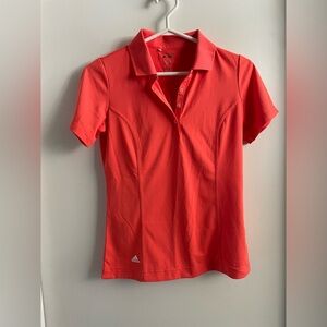 NWOT Adidas Women's Vibran Orange Polo Golf - Small
